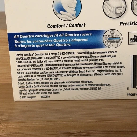 Schick Quattro Titanium Cartridge Razor Refills - 4 Cartridges Total - Picture 4 of 7